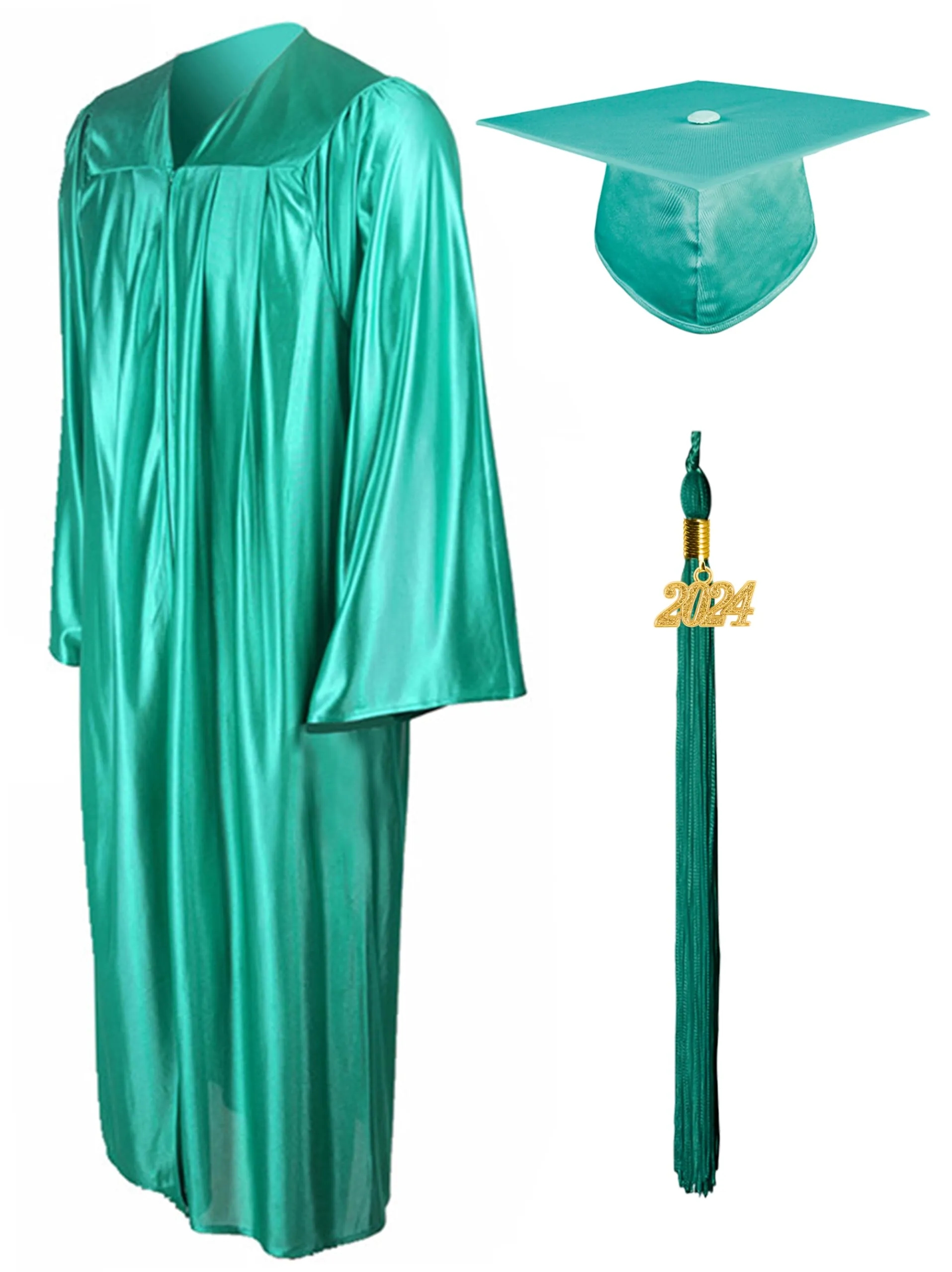 Shiny Graduation Gown Cap Tassel Set 2024 11