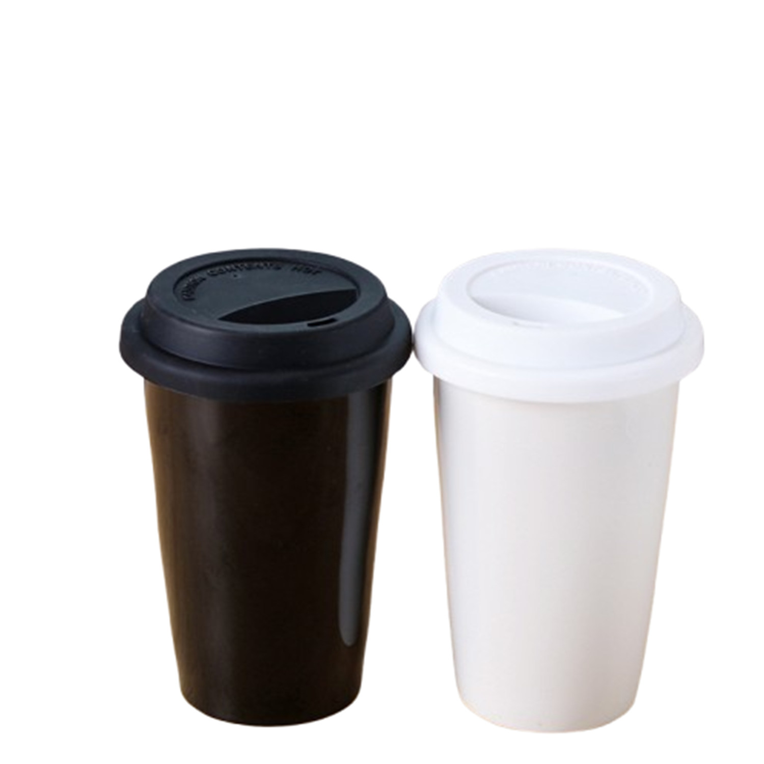 12oz Double Wall Insulated Ceramic Cup w/ Lid 6