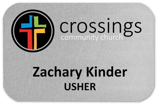 USA Made Eco-Friendly UV Personalized Aluminum Badges (6-10 Sq. Inches)