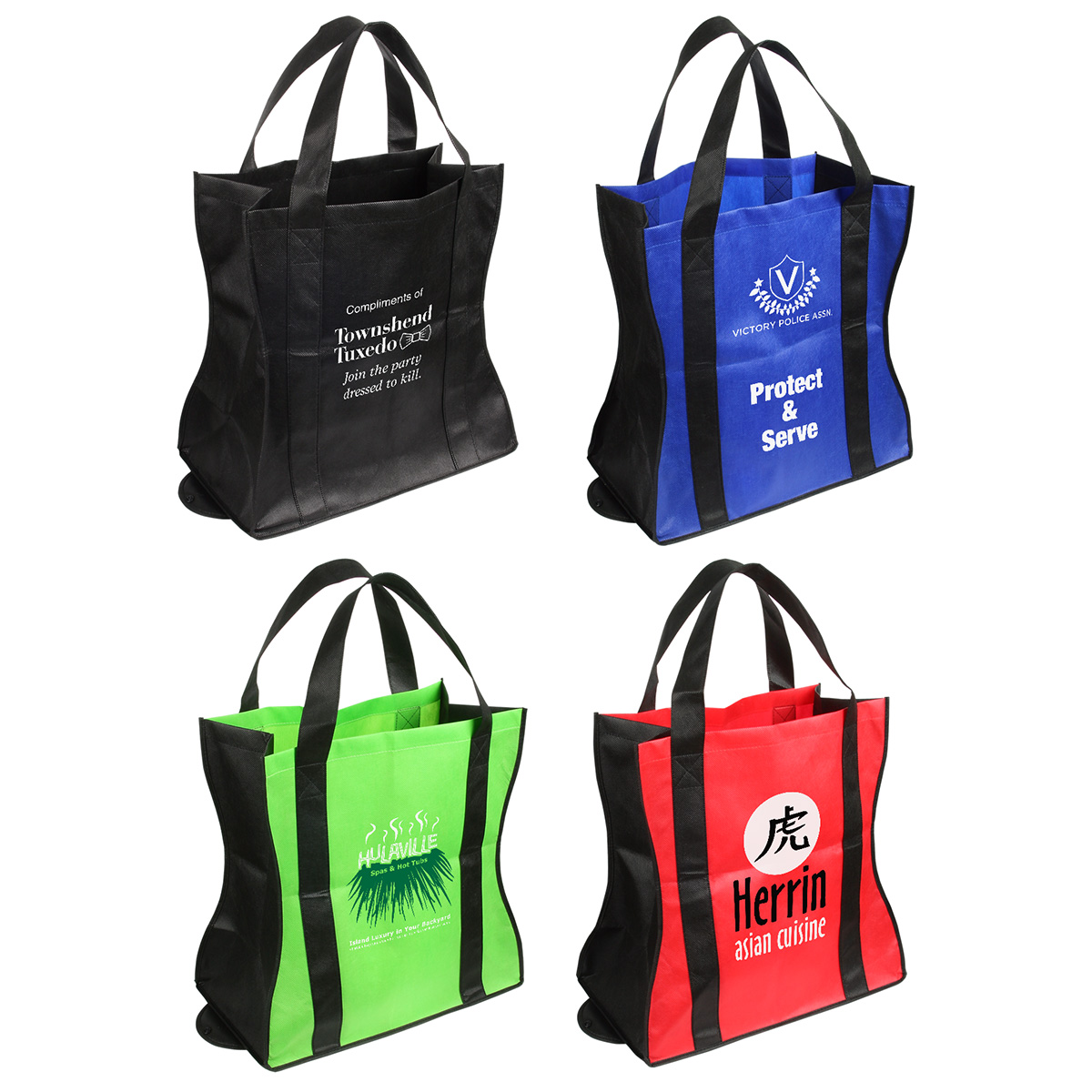 Wave Rider Non-Woven Folding Tote 34