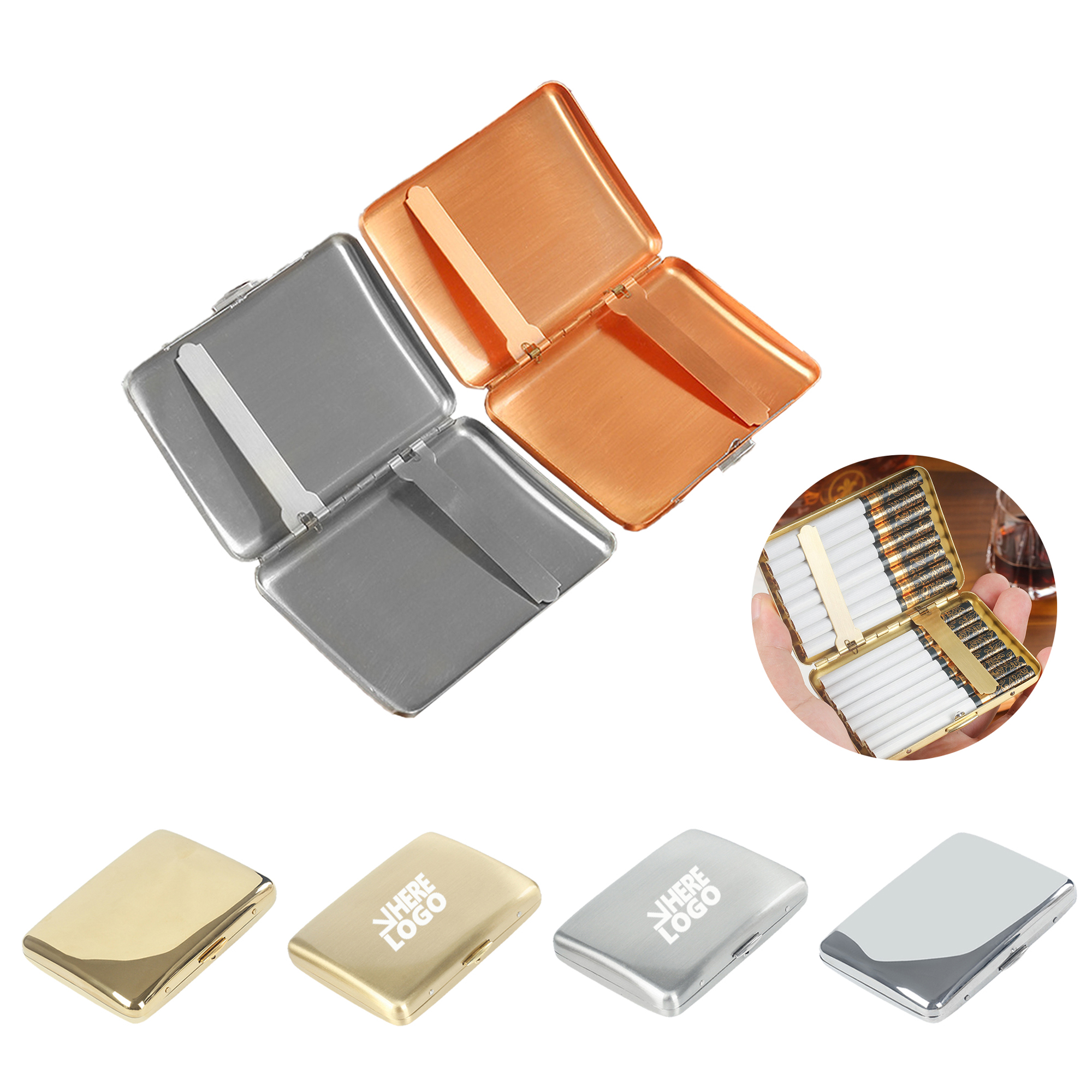 Portable Metal Moisture-proof Cigarette Case 2