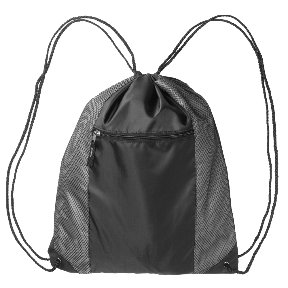 Zipper Pocket Drawstring Bags