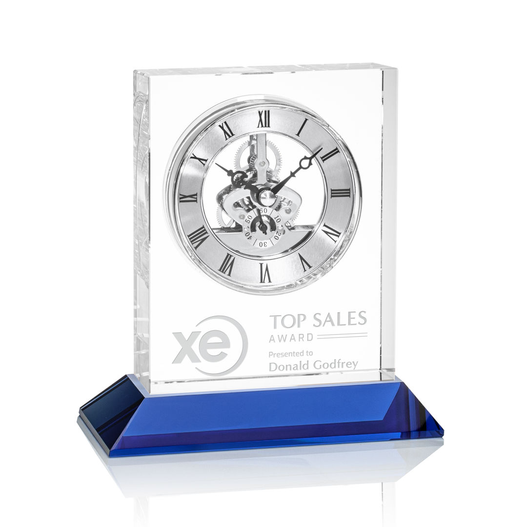 Ashland Clock on Base - Silver Dial 26