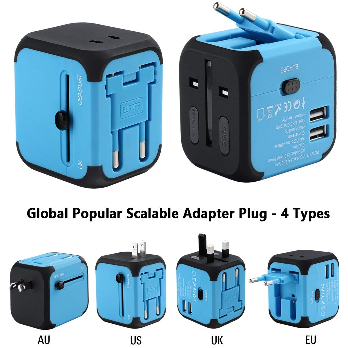 iBank ® Universal Travel Adapter, International Power Adapter 3