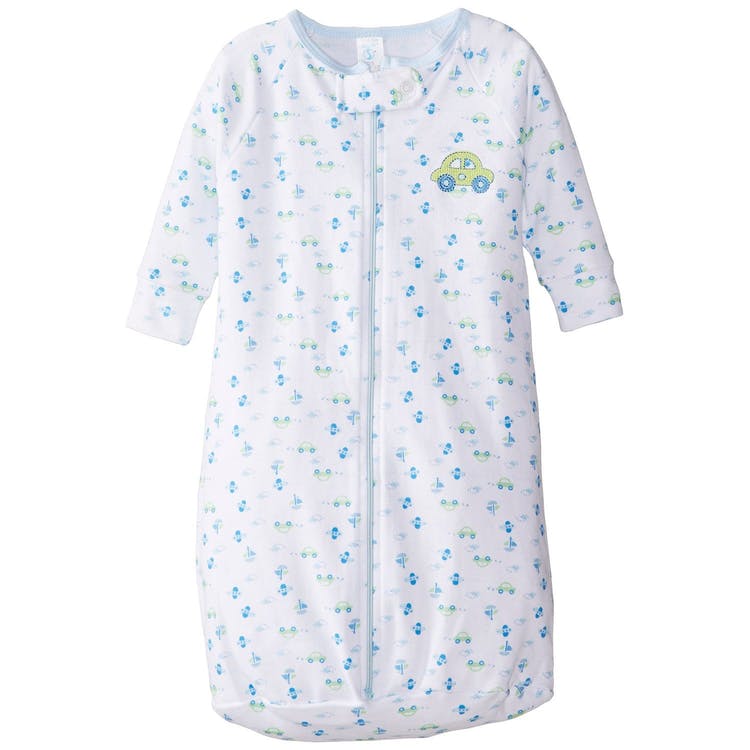 Baby Wearable Blankets - Blue Cars 0-6 Months 1