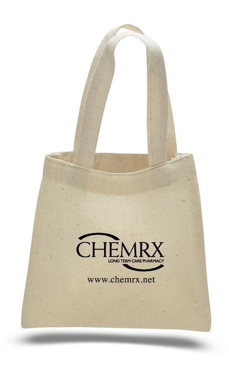 Cotton Mini Tote Bag - 6"x6", custom tote bag with logo imprint 2
