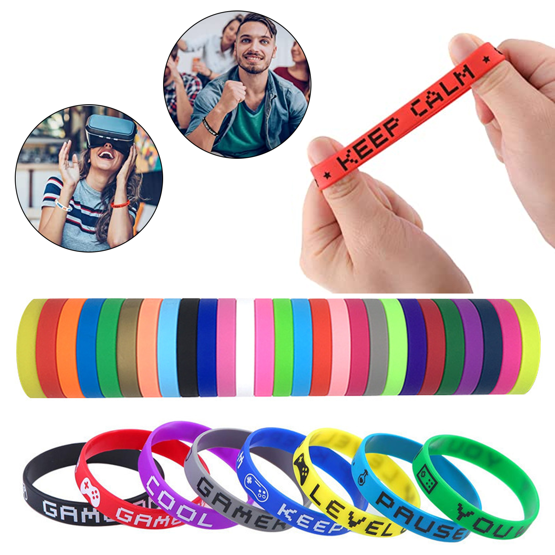Custom Silkscreen Printed Silicone Wristbands 2