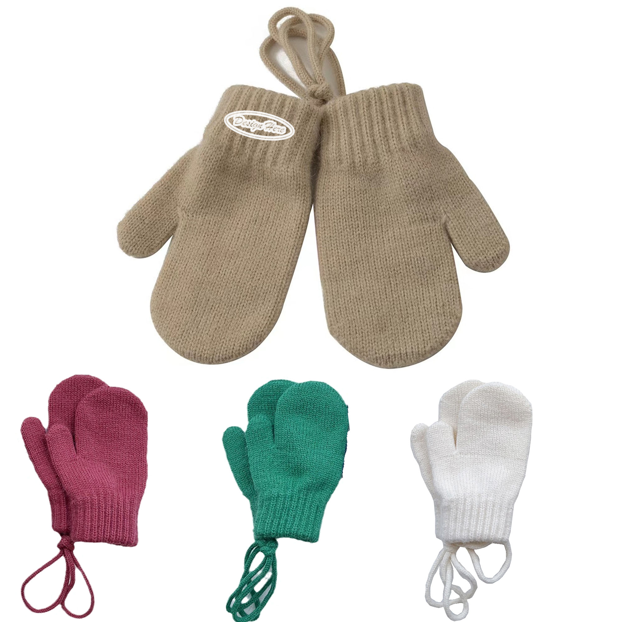 Kids' Knit Neck Gloves for Autumn & Winter 2