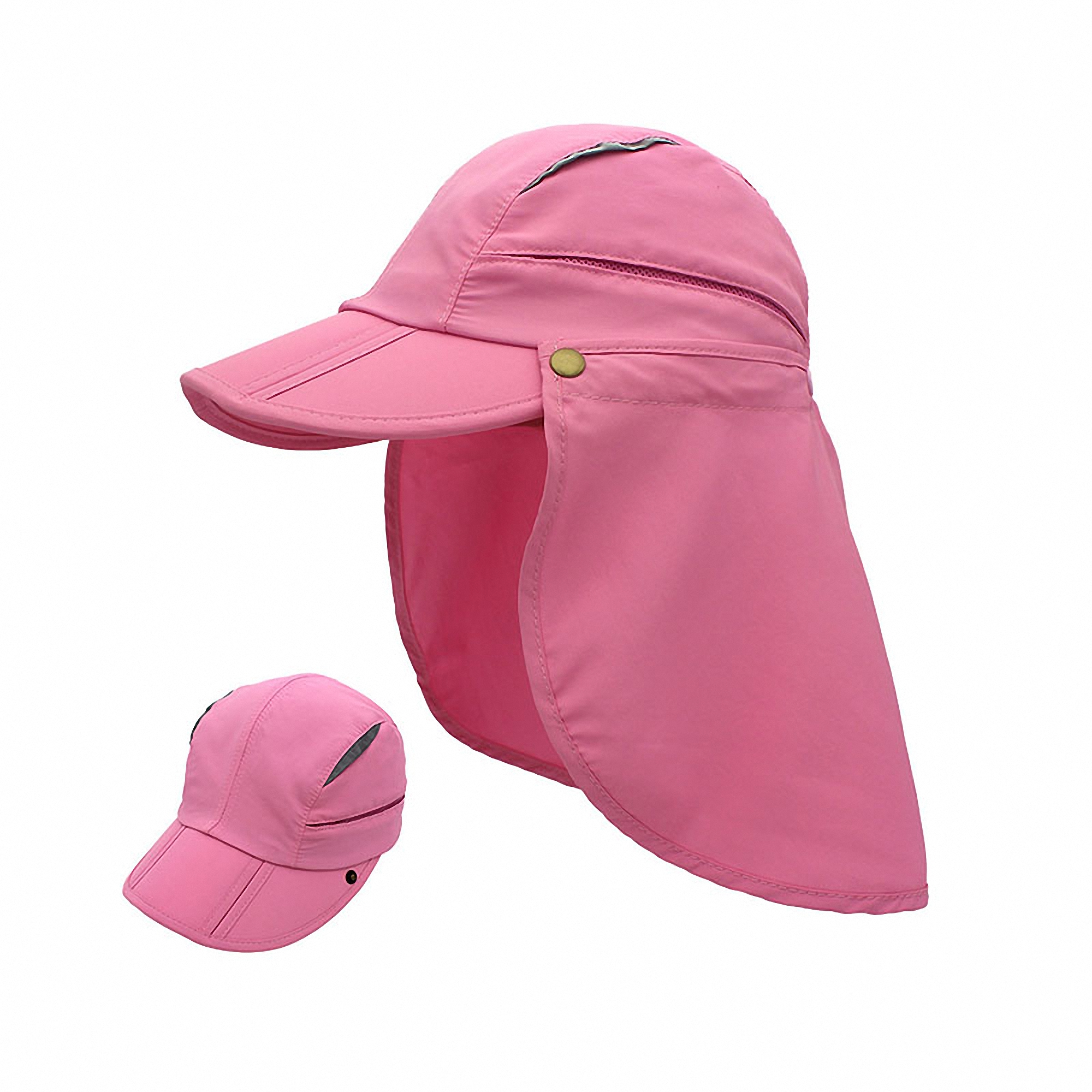 Quick Dry Baseball Cap with Detachable Face and Neck Cover 4