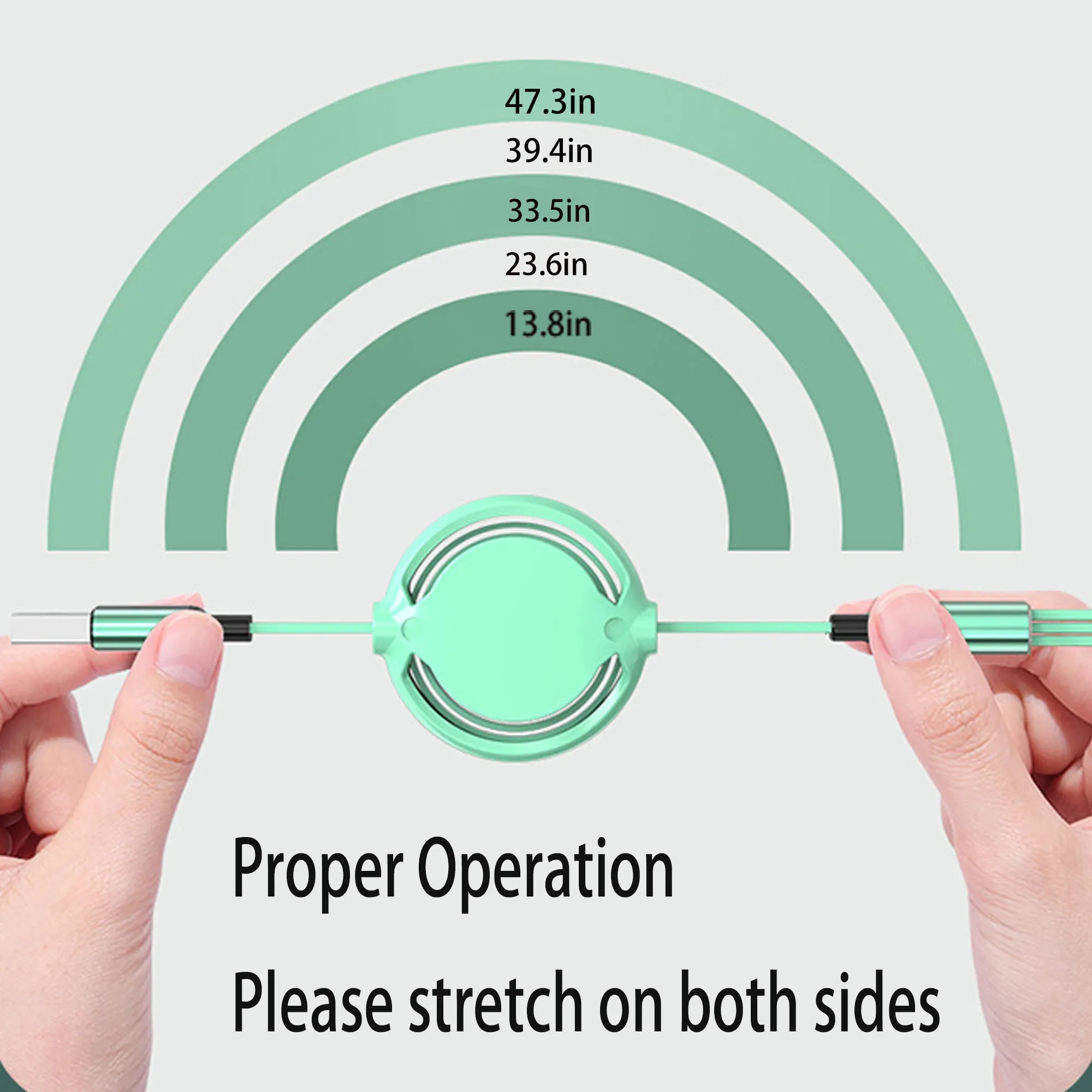 Retractable Portable 3-in-1 Charging Cable 3