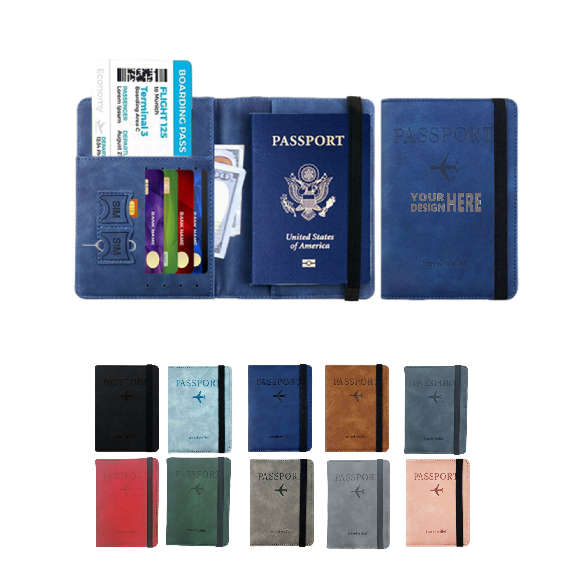 Travel Accessories RFID Blocking Leather Passport Holder 2