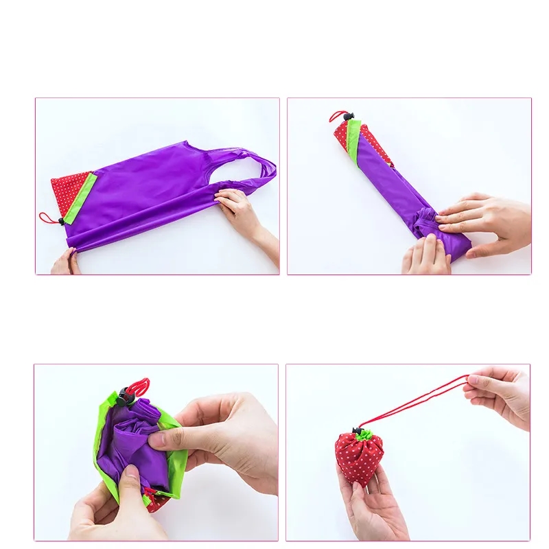 Folding Strawberry Tote Bag 8