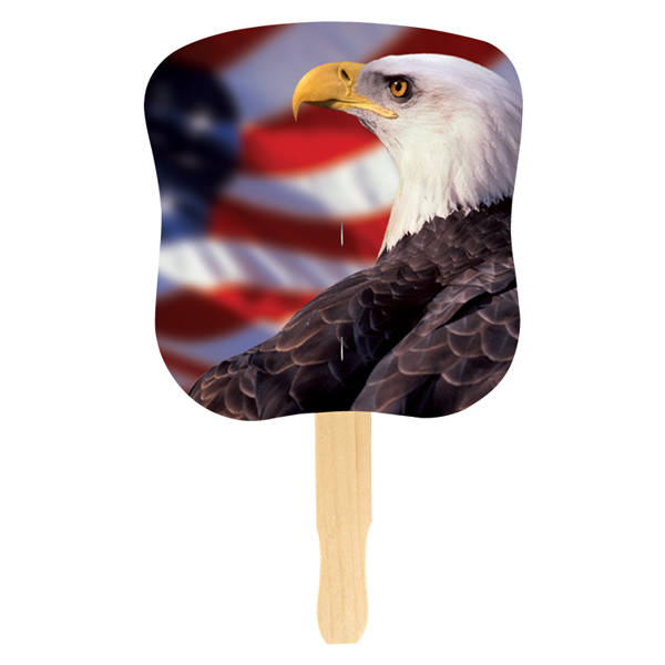 Stock Design Hand Fan-Bald Eagle/Us Flag