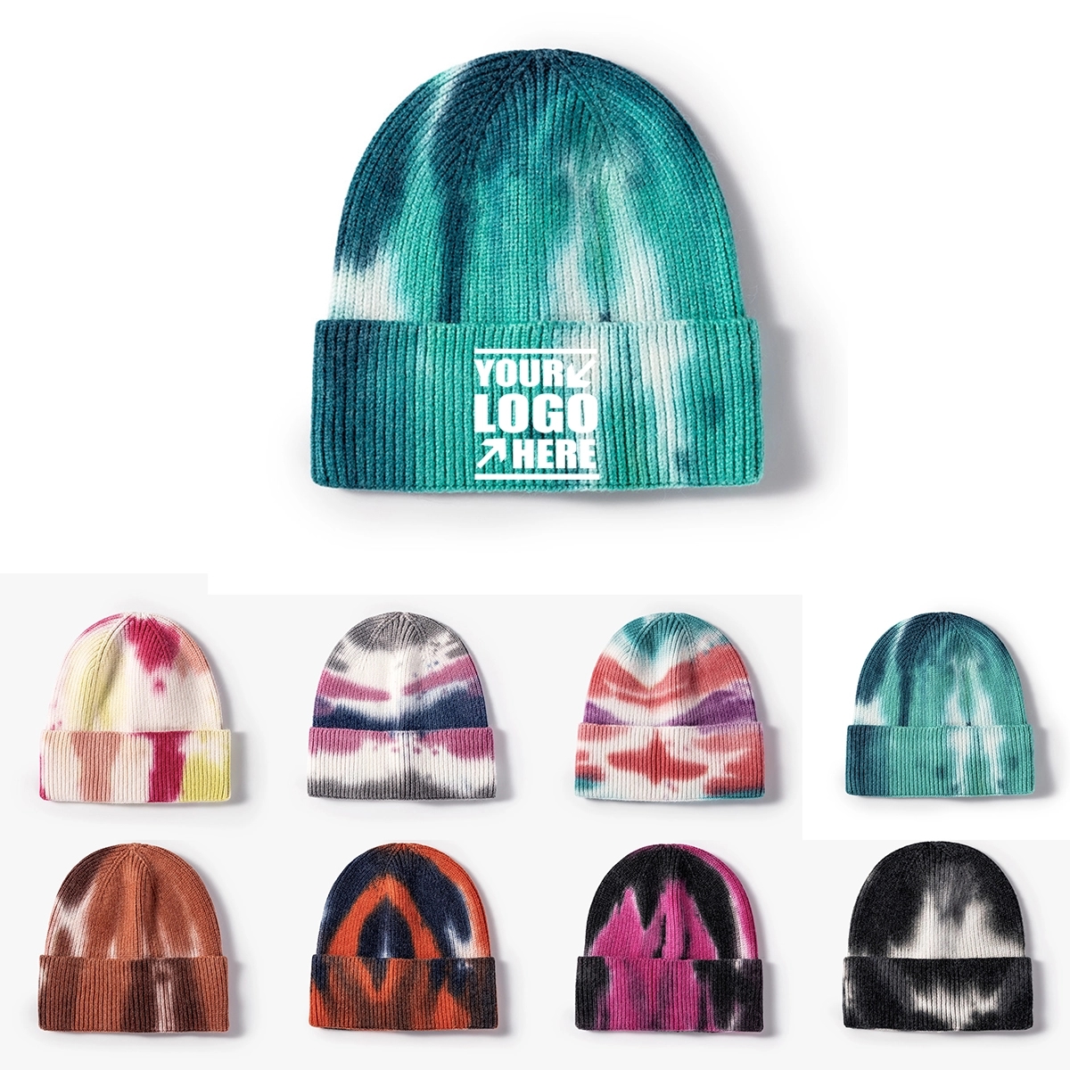 Winter Warm Knitted Hat Tie-Dye 2