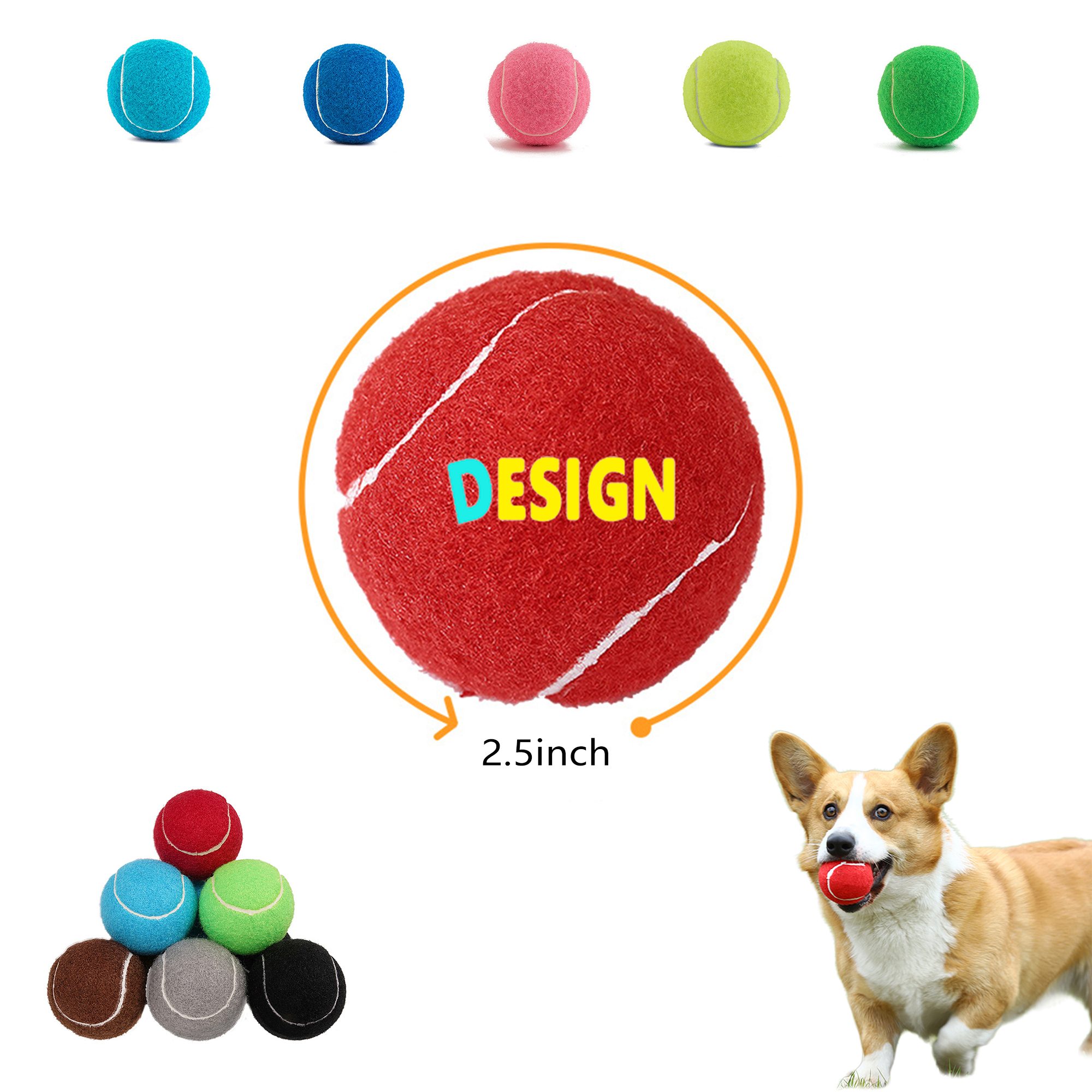 MOQ 50 Training Tennis Balls Pet Toy 2