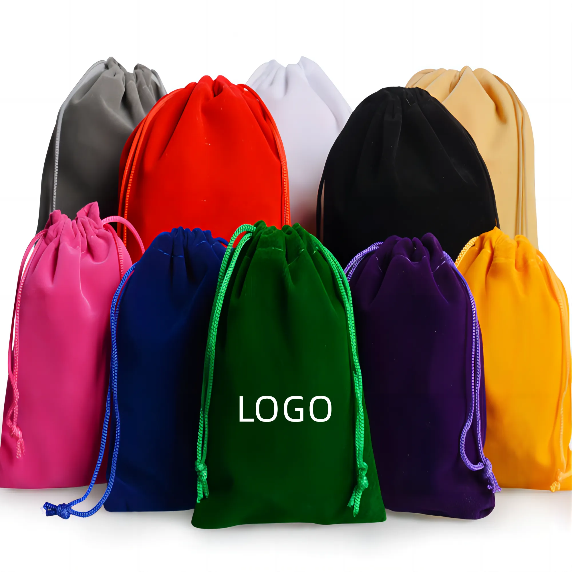 3 1/4"  x 4 " Pile Coating Drawstring Gift Bag 6