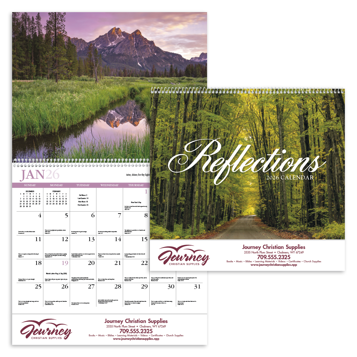 HotLine® Products Reflections (Non-Denominational) Appointment Calendar - Spiral 18