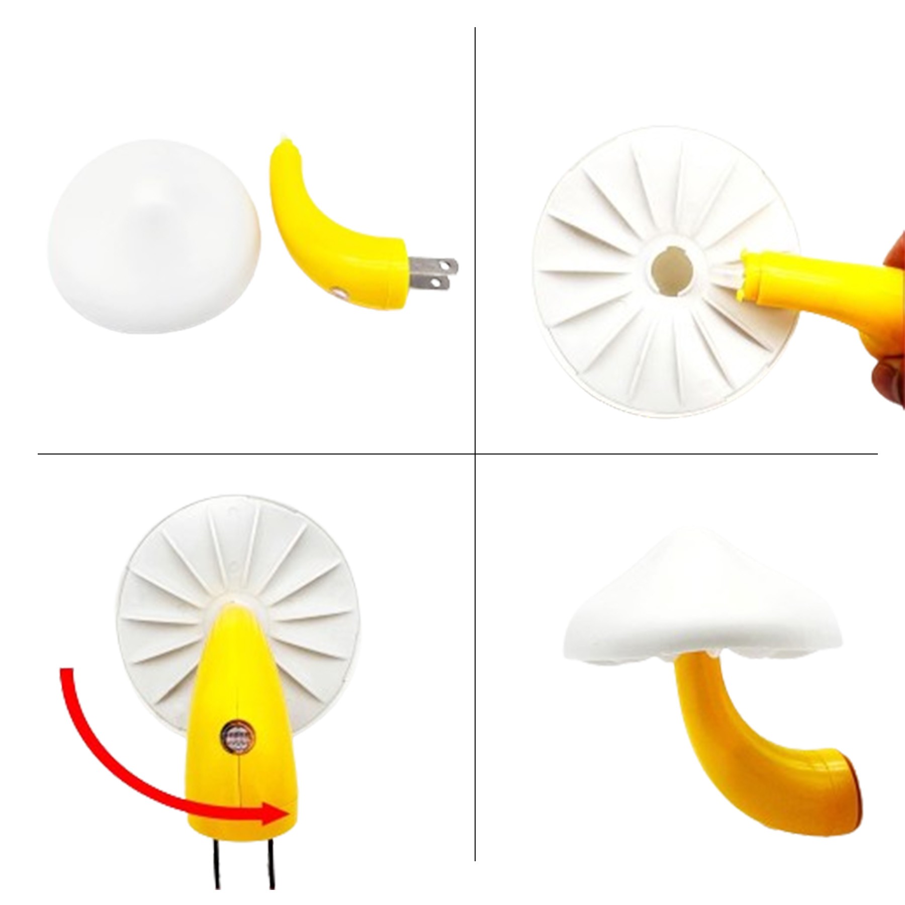 Plug-In Led Mushroom Night Light With Sensor 3