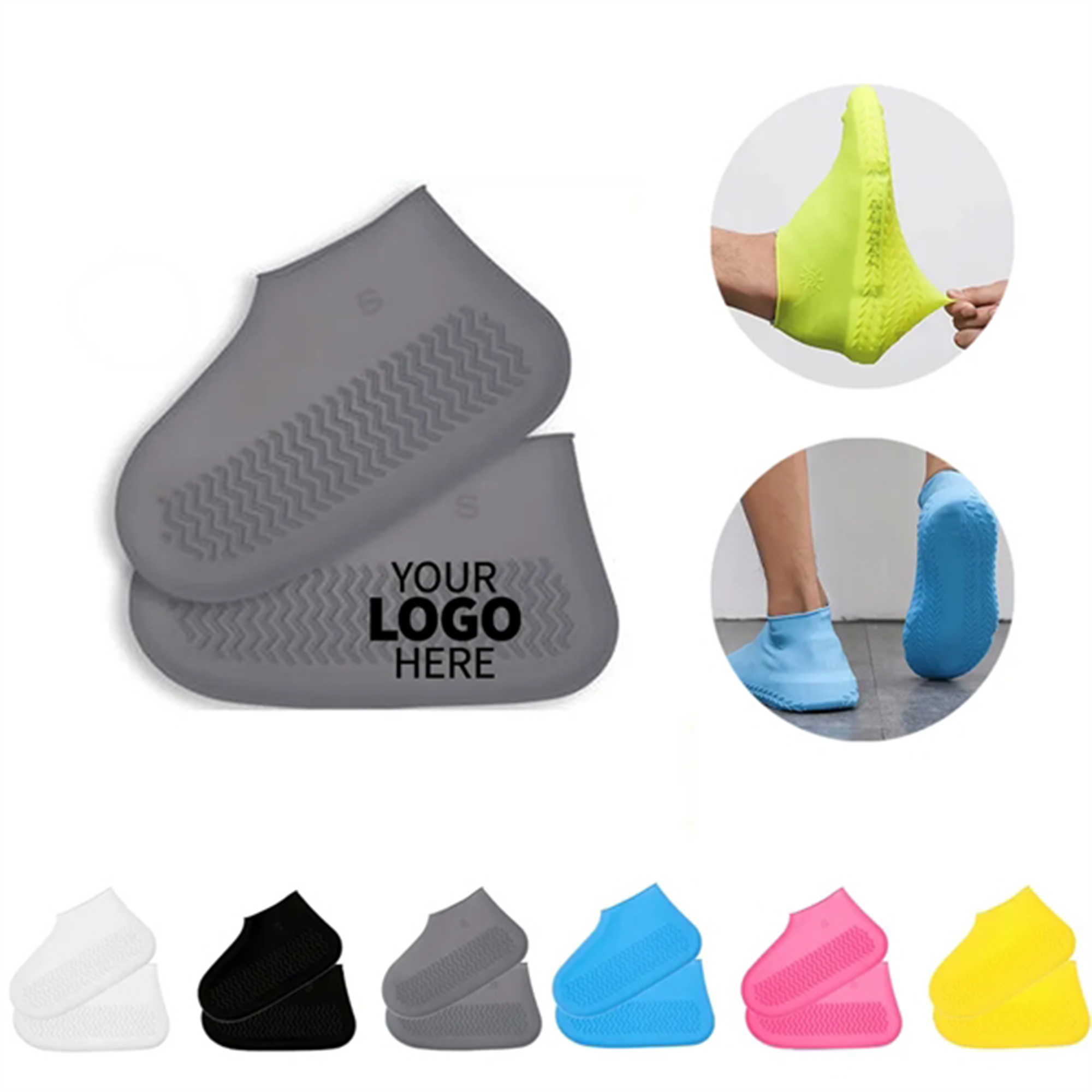 Silicone Waterproof Non Slip Resistant Shoe Cover MOQ 50 3