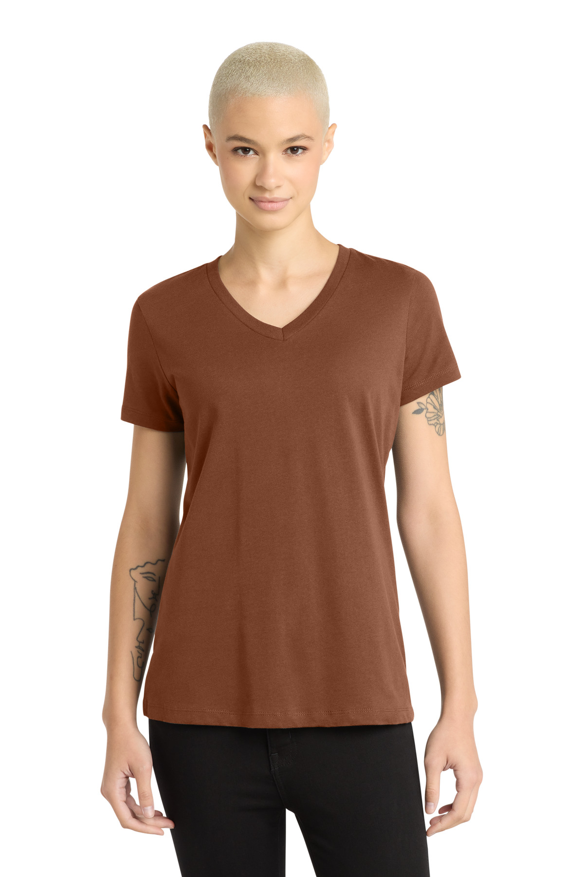 District - Women's Perfect Weight V-Neck Tee. DM1170L 47