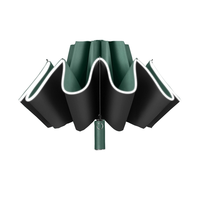 Travel Automatic Reverse Umbrella with Light Reflection 15
