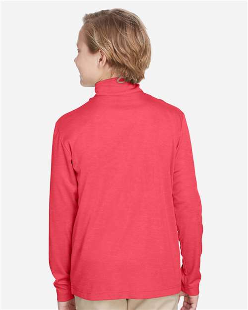 Youth Zone Sonic Heather Performance Quarter-Zip Pullover - TT31HY 29