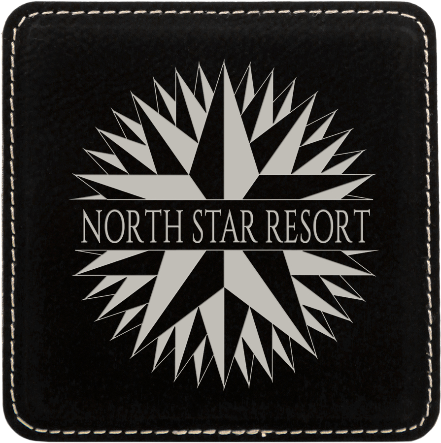 Leather Square Coaster, 4 x 4 x 5/32" 12