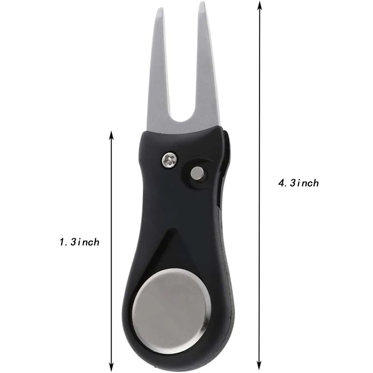 Foldable Golf Ball Marker Switchblade Divot Tool Pitch Fix 4