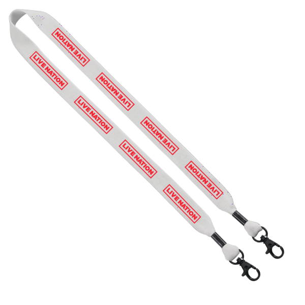 3/4" Cotton Double Lobster Clip Lanyard 21