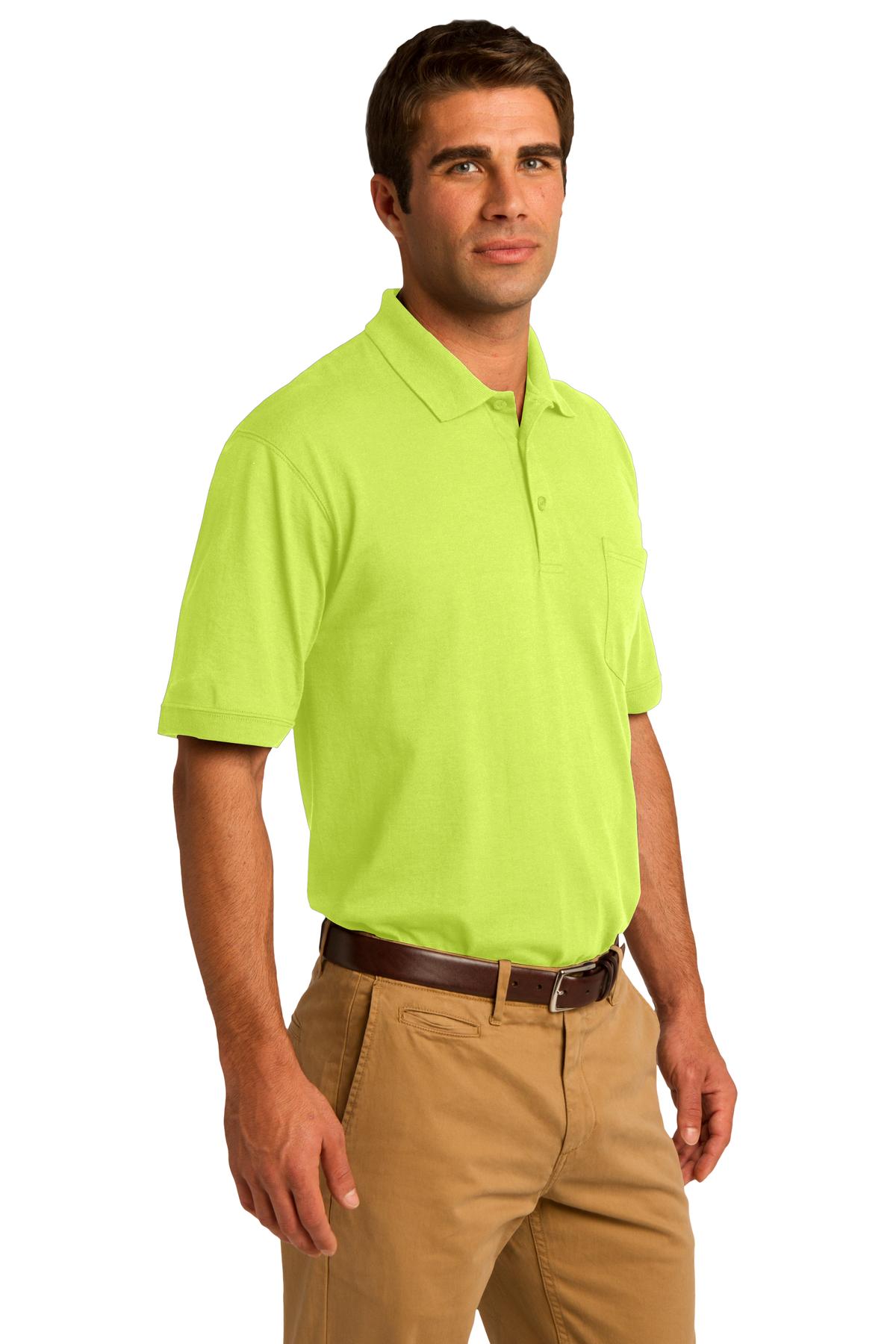 Port & Co Core Blend Jersey Knit Pocket Polo. KP55P 13