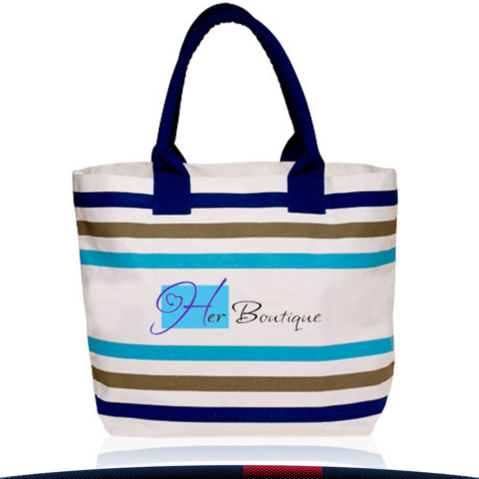 Sutora Stripe Tote Bags, custom tote bag with logo imprint 4