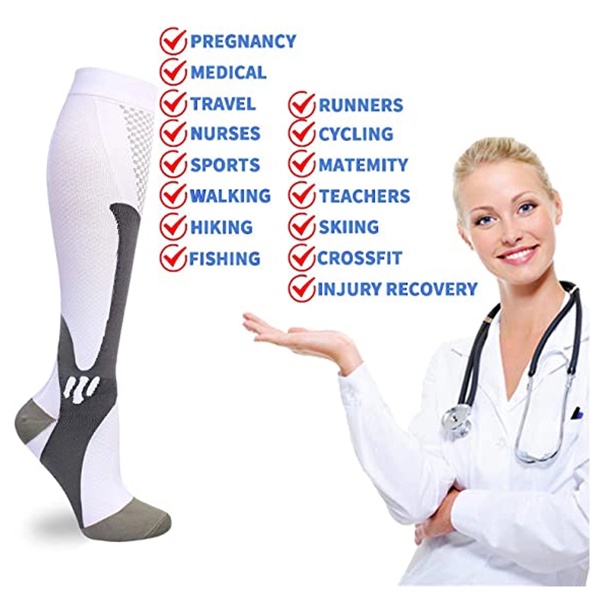 Compression Socks for Men and Women 20-30 mmHg 6