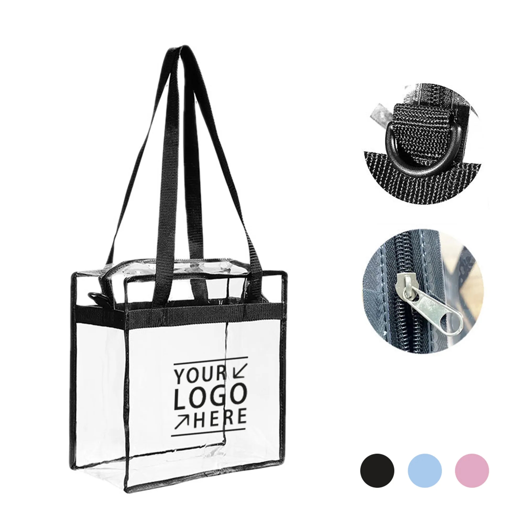Clear Zippered Tote Bag 3