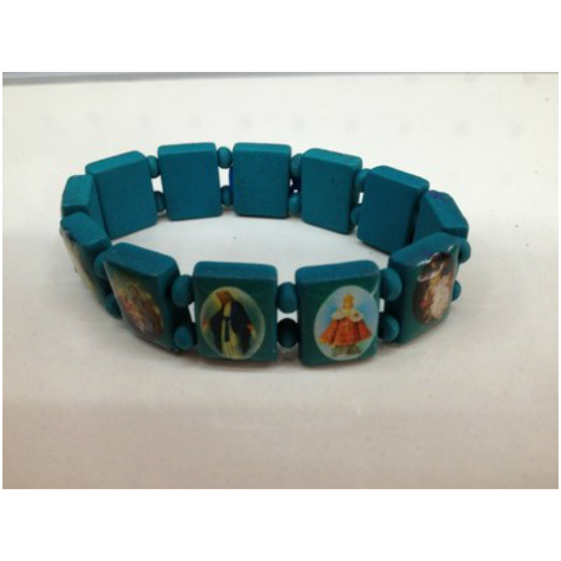 Wood Tile Stretch Bracelets 2