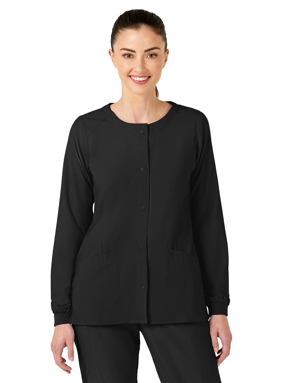 Wink - W123 - Women's Two-Pocket Crew Neck Jacket