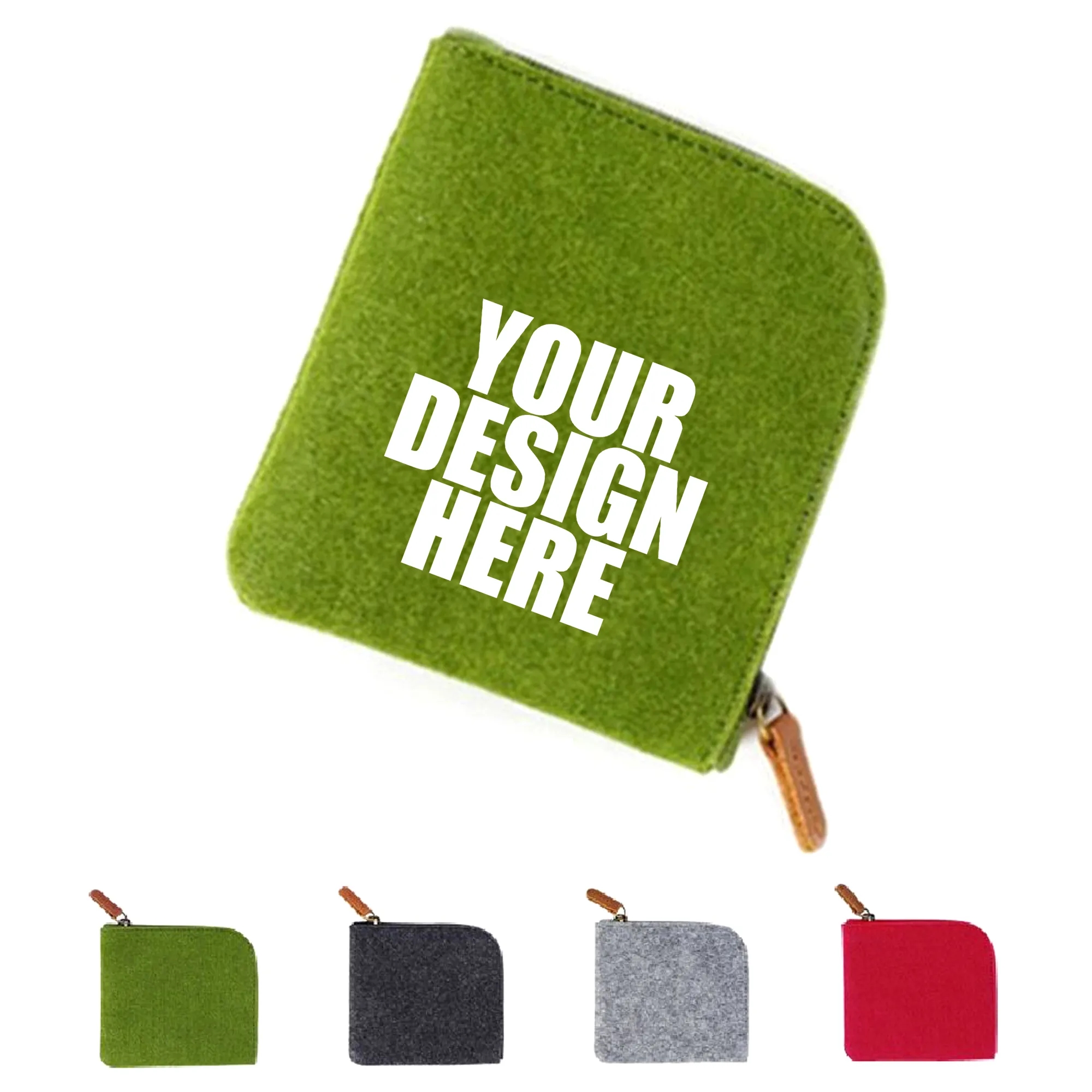Zippered Felt Coin Purse 3