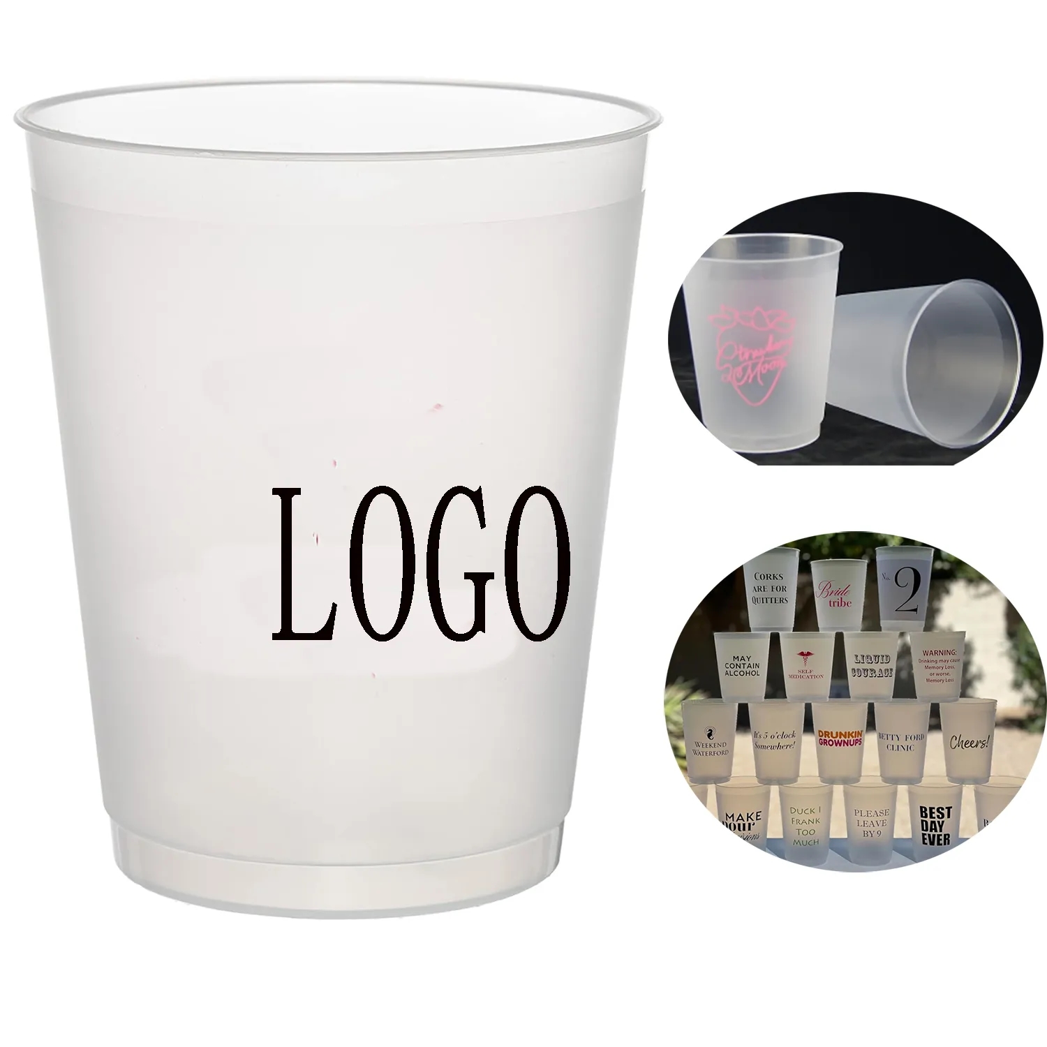 12 oz. Frosted Plastic Cup 2