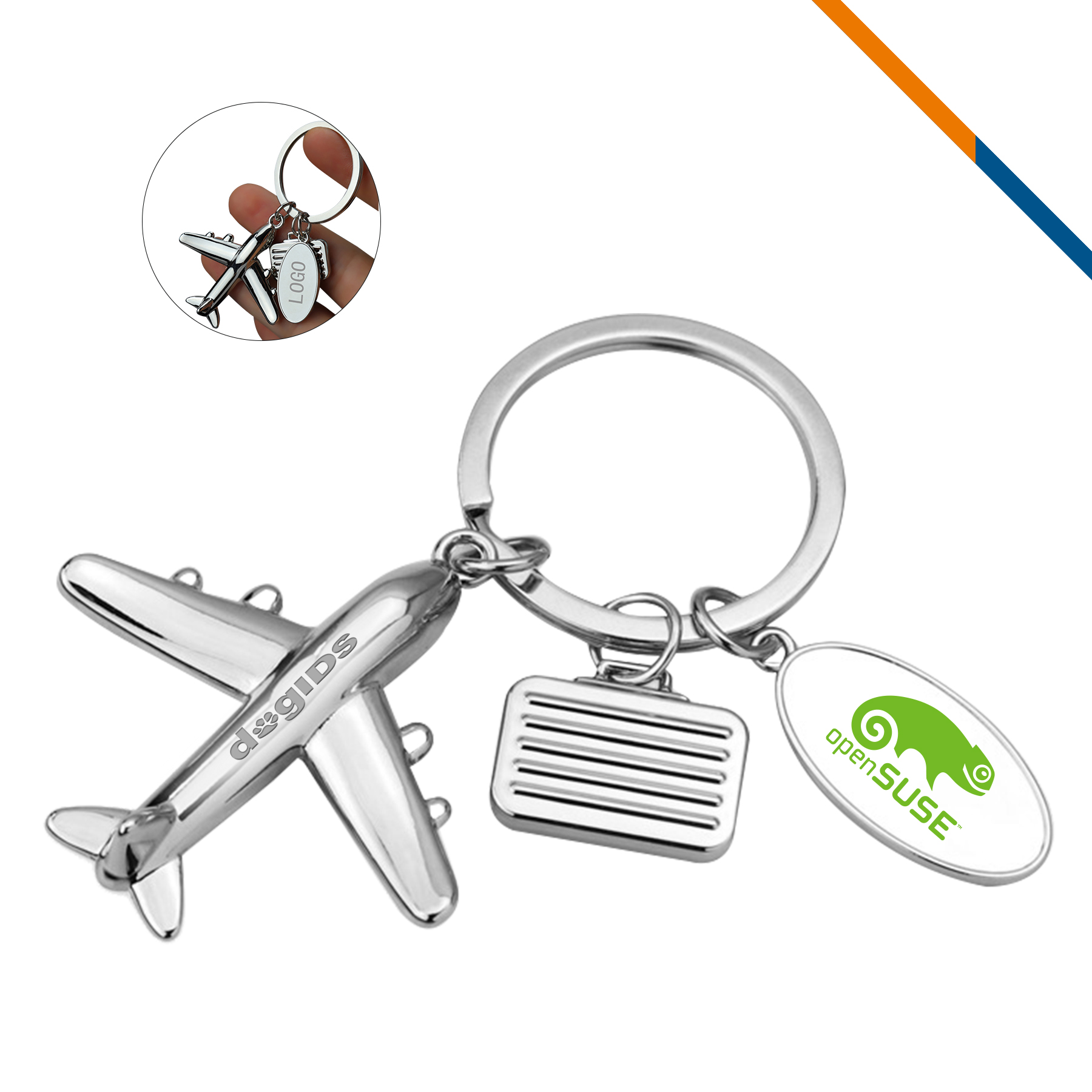 Airplane Tag Keychain 2