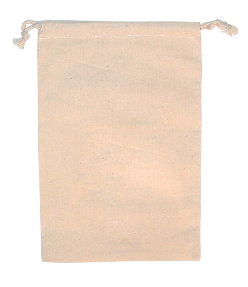 Weedy 100% Natural Cotton Drawstring Bag 8x12" 1