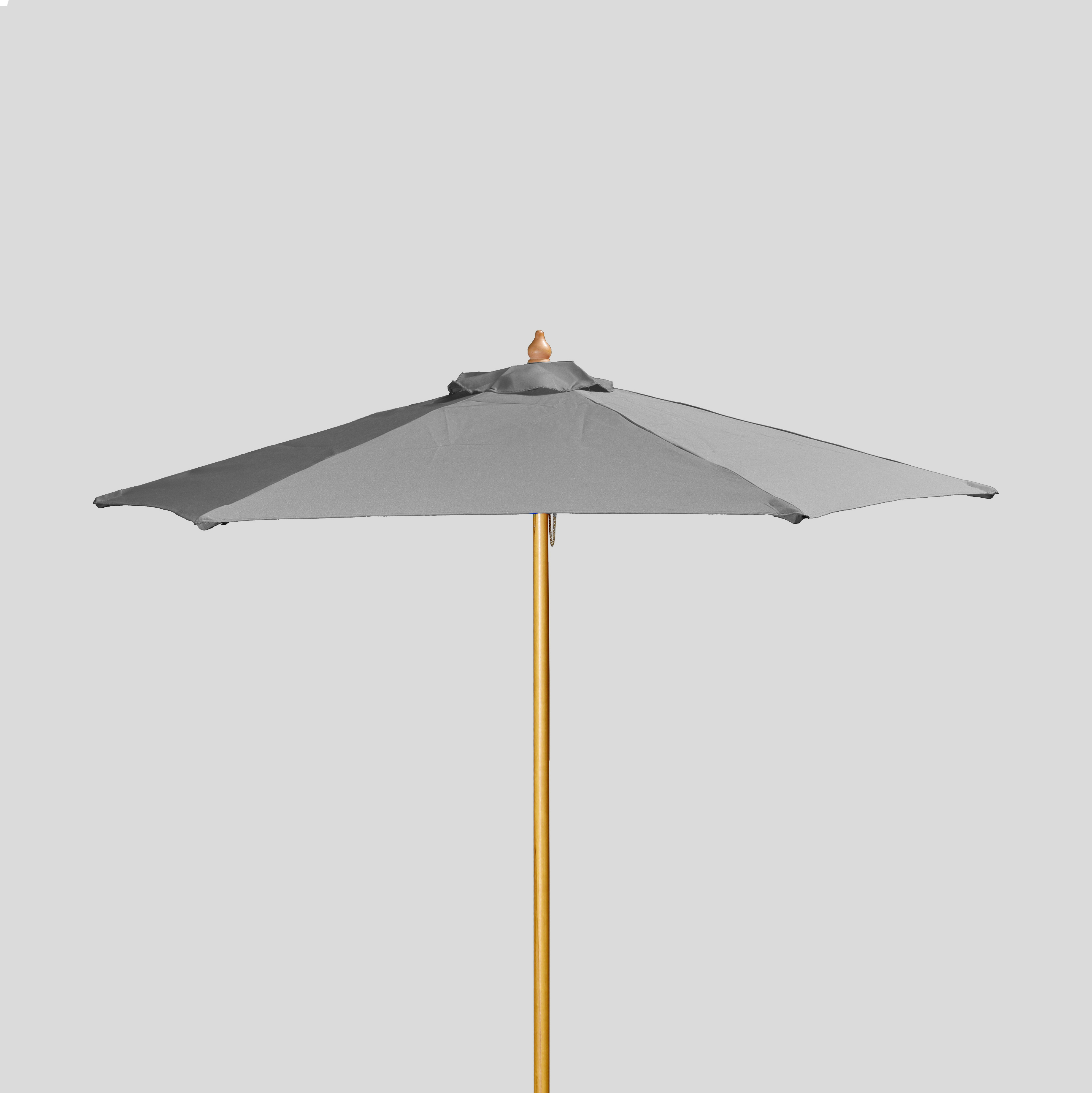 7' Wood Market Umbrella