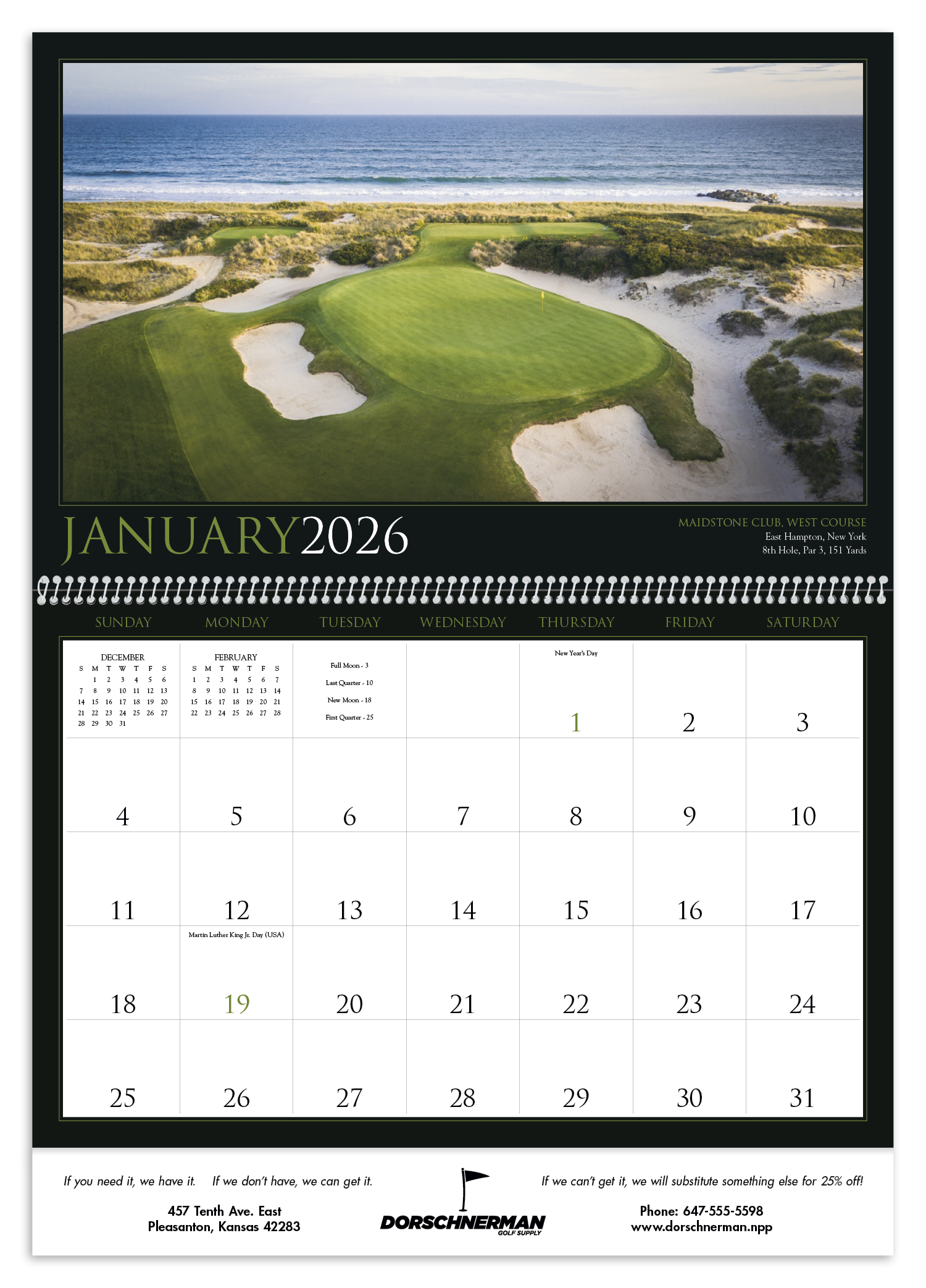 Triumph® Calendars Golf America Calendar 32