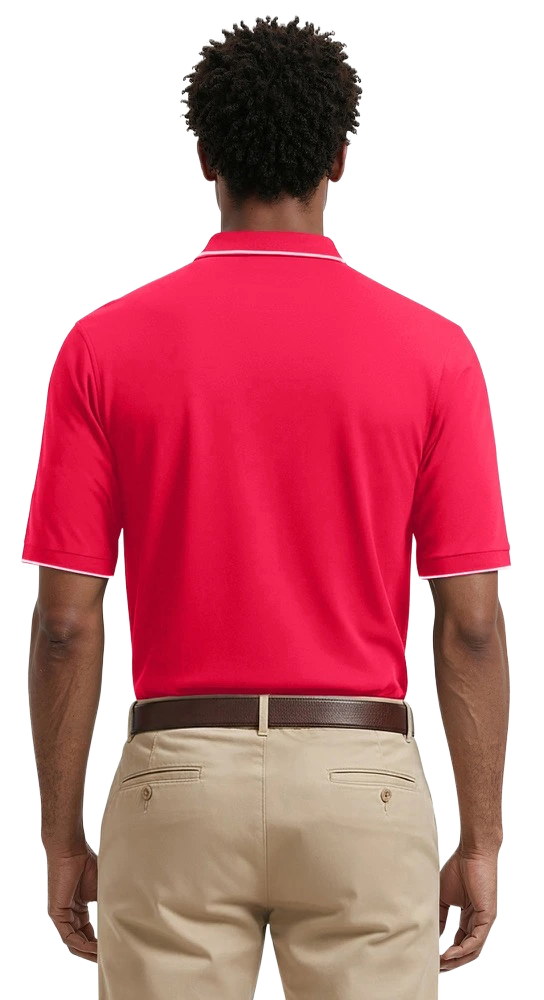 Men's Striped Trim Value Wicking Polo 13