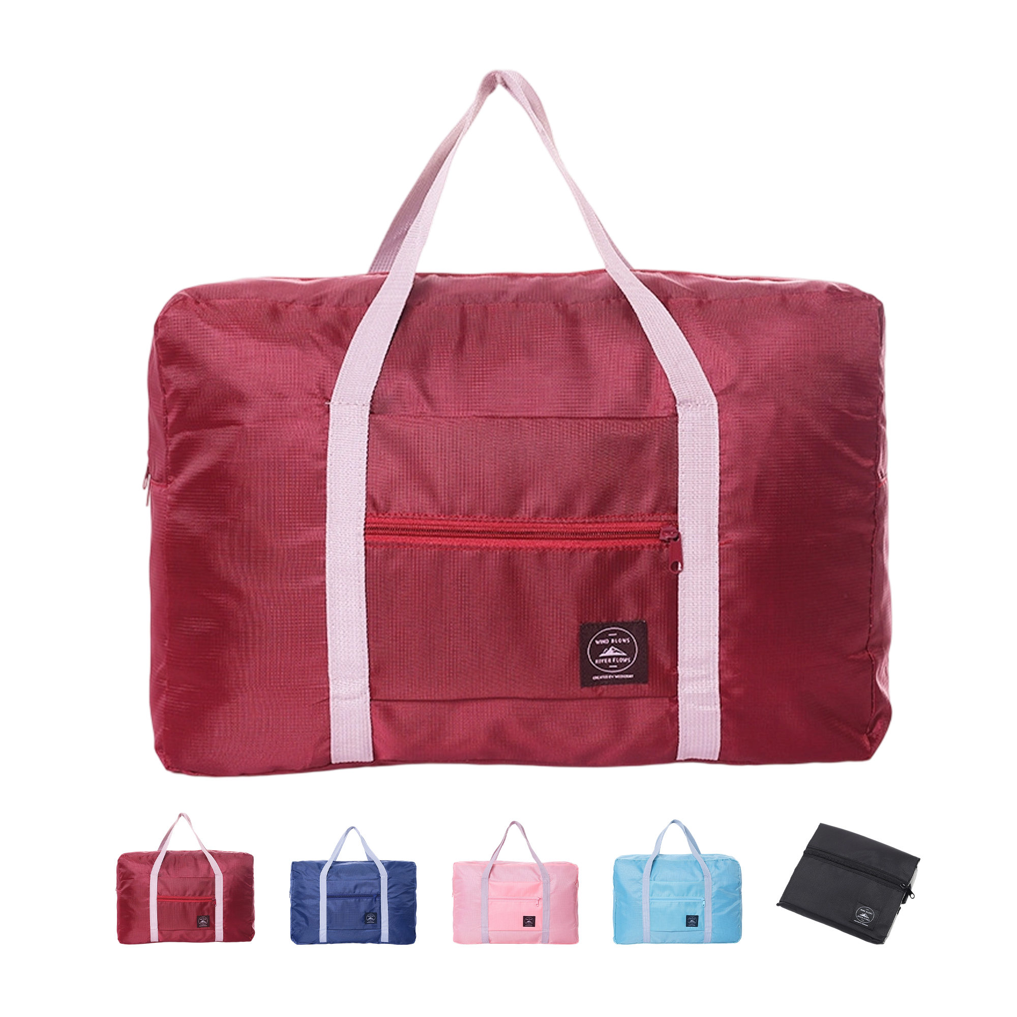 Polyester Lightweight Foldable Duffel Travel Bag 25L Capacity With Zipper 8
