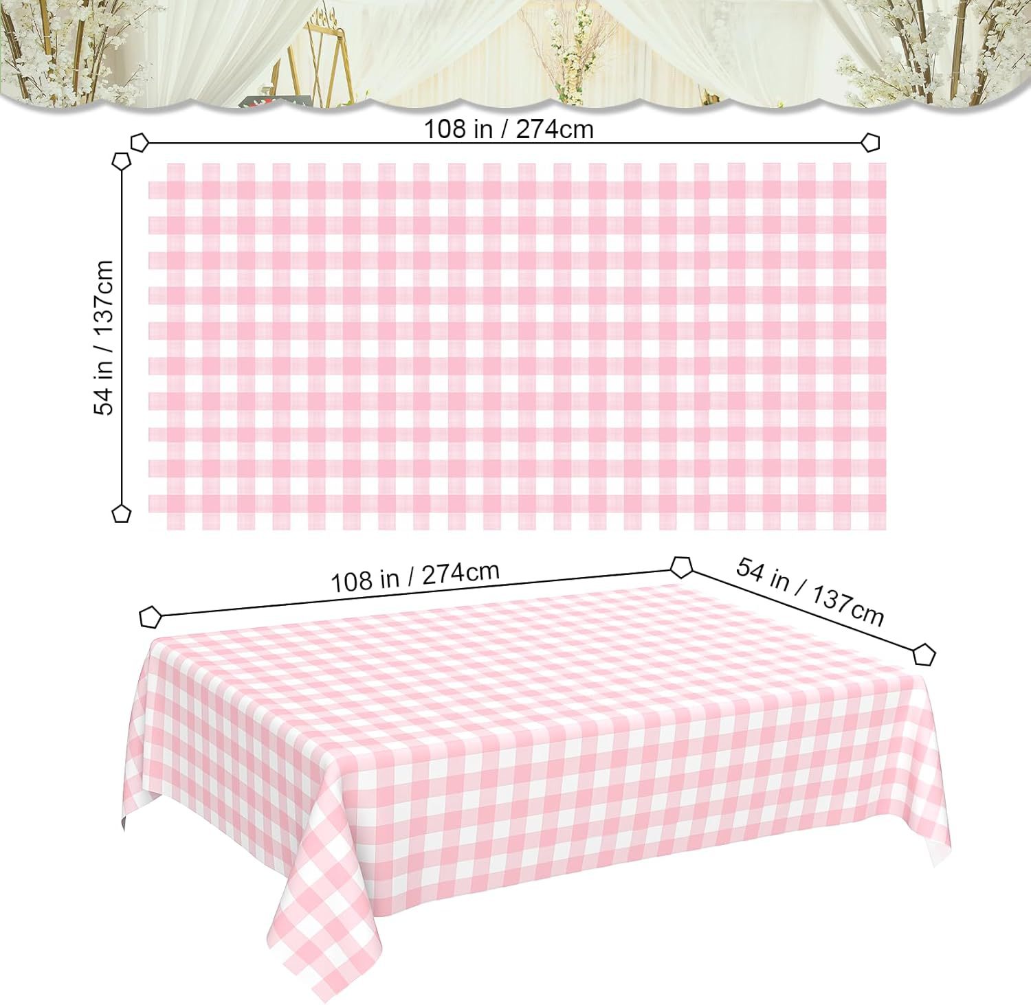 Rectangular BPA-Free Plastic Tablecloths 3