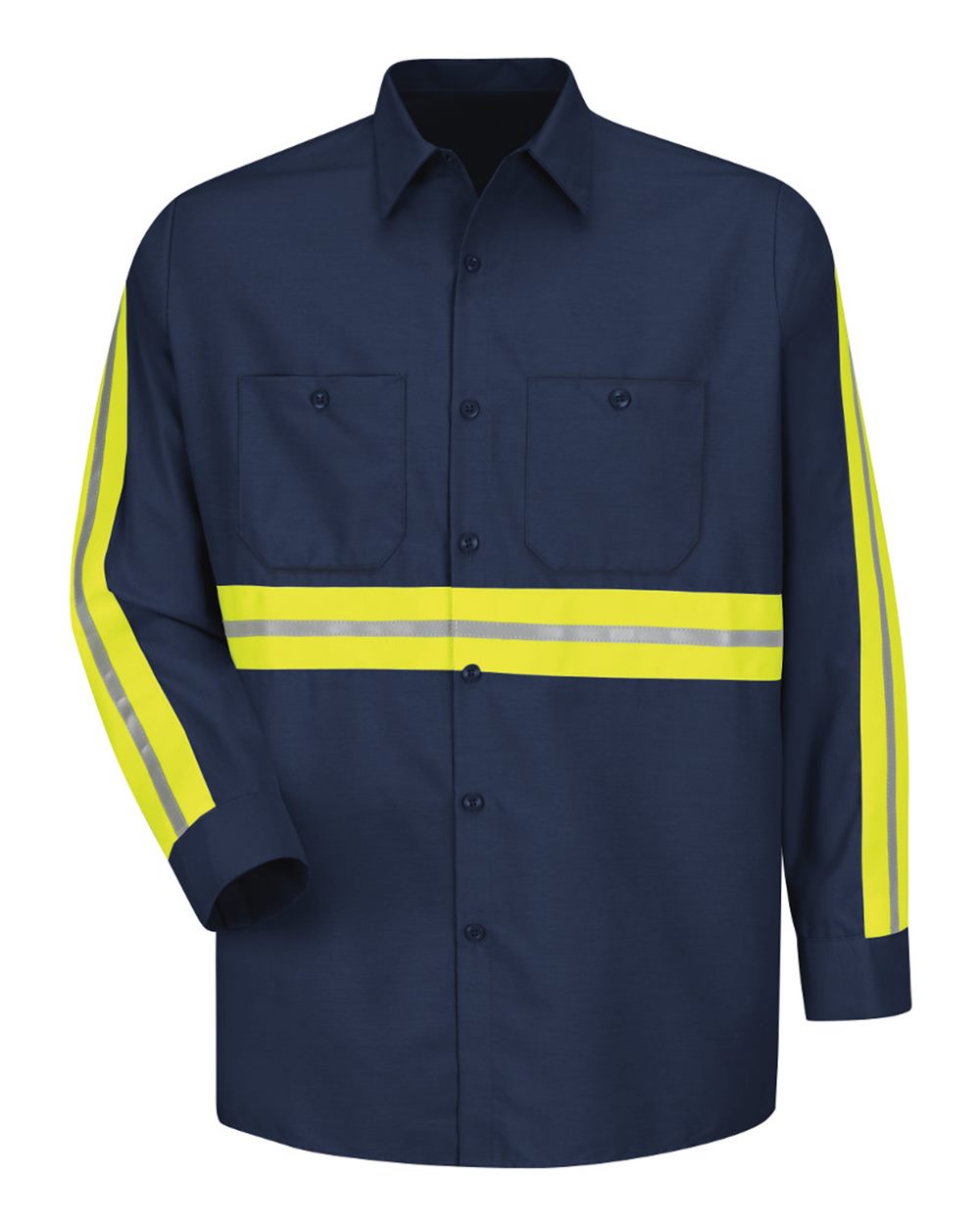Men's Tall Industrial Enhanced-Visibility Long Sleeve Work Shirt - SP14ET 6