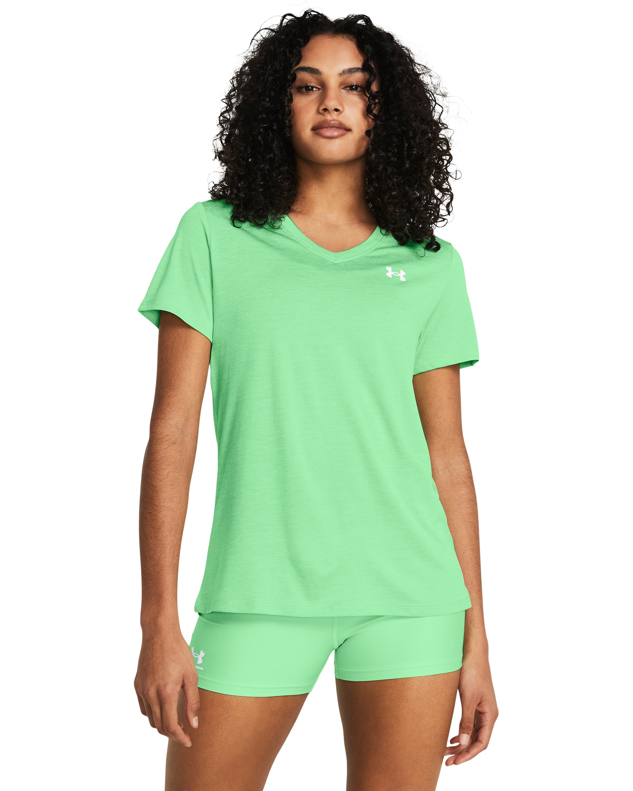 UA Tech Twist Women's V-Neck Short Sleeve 10