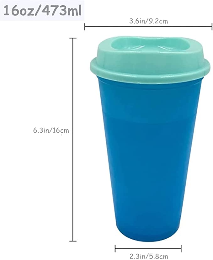 16 oz Hot Color Changing Cups w/ Lid 9