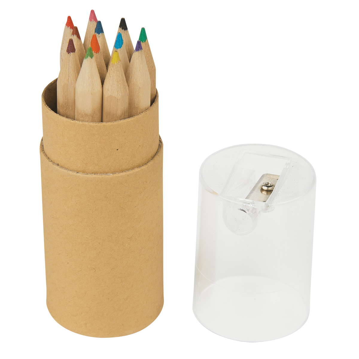 12-Piece Colored Pencil Set In Tube With Sharpener 7