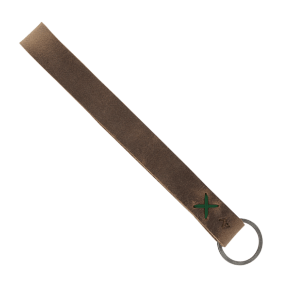Hayward Leather Wrist Keychain with Metal Split-Ring 84