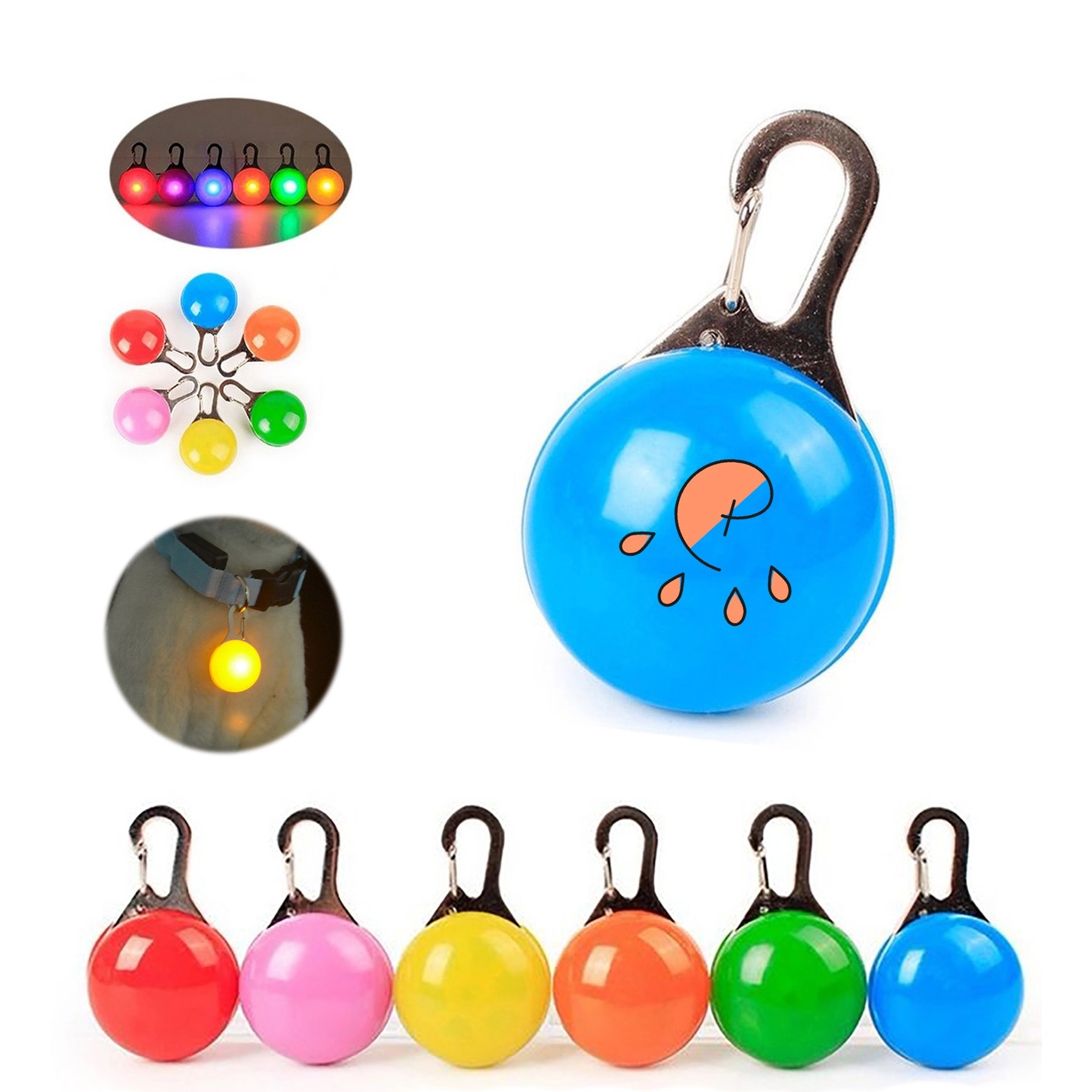 Clip-on Pet Collar Pendant Safety Light 1